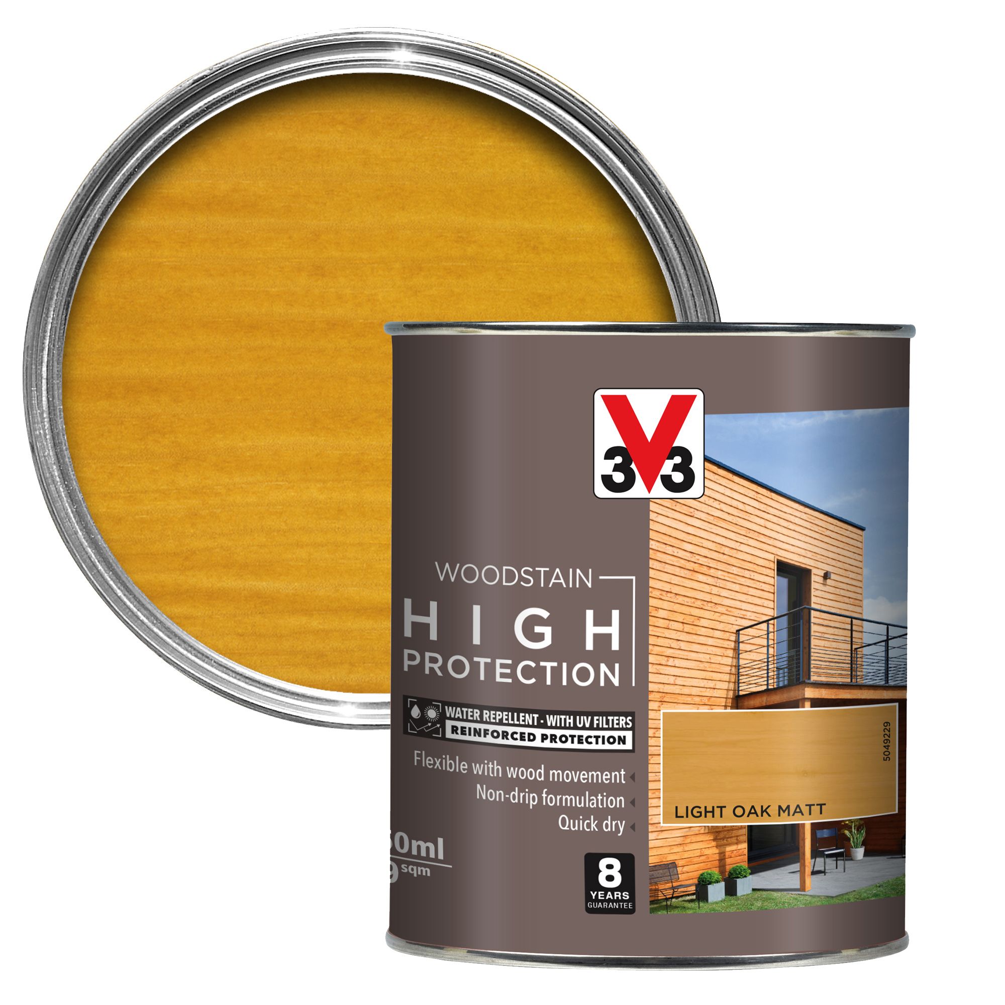 V33 High Protection Light Oak Matt Wood Stain, 750ml | DIY At B&Q