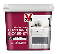 V33 Renovation Anthracite Satin Cupboard & cabinet paint, 750ml