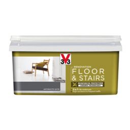 V33 Renovation Anthracite Satin Floor & stair paint, 2L