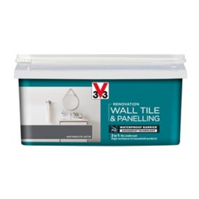 V33 Renovation Anthracite Satinwood Wall tile & panelling paint, 2L