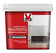 V33 Renovation Cast iron Metallic effect Radiator & appliance paint, 750ml