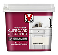 V33 Renovation Cotton Satin Cupboard & cabinet paint, 750ml