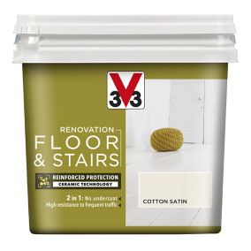 V33 Renovation Cotton Satin Floor & stair paint, 750ml
