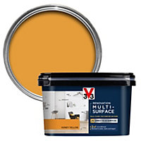 V33 Renovation Honey Yellow Satinwood Multi-surface paint, 2L