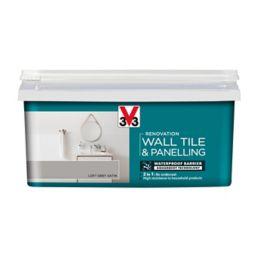 V33 Renovation Loft grey Satin Wall tile & panelling paint, 2L