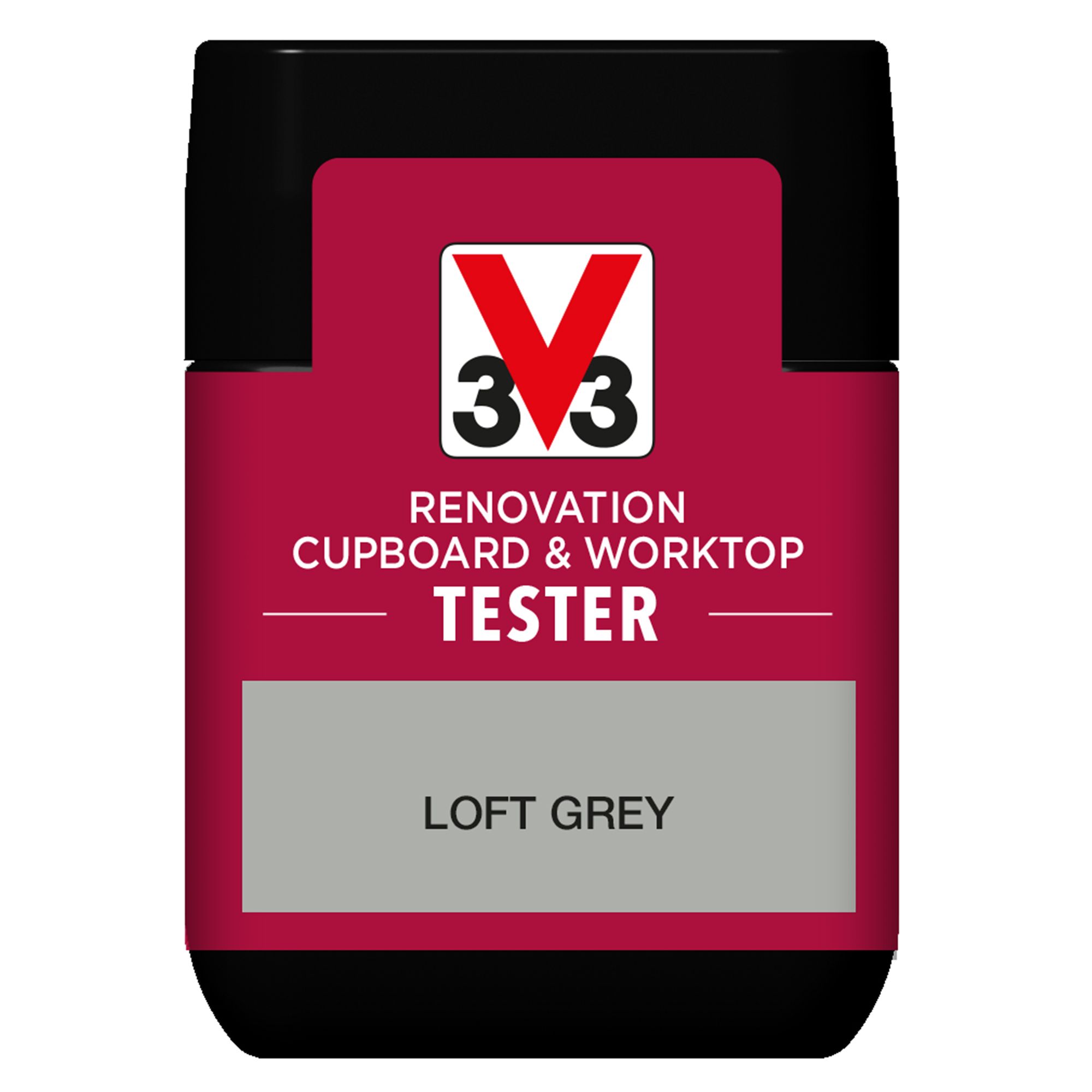 V33 Renovation Loft Grey Satinwood Cupboard & cabinet paint, 75ml Tester pot