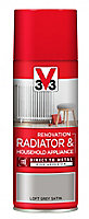 V33 Renovation Loft grey Satinwood Radiator & appliance paint, 400ml Spray can