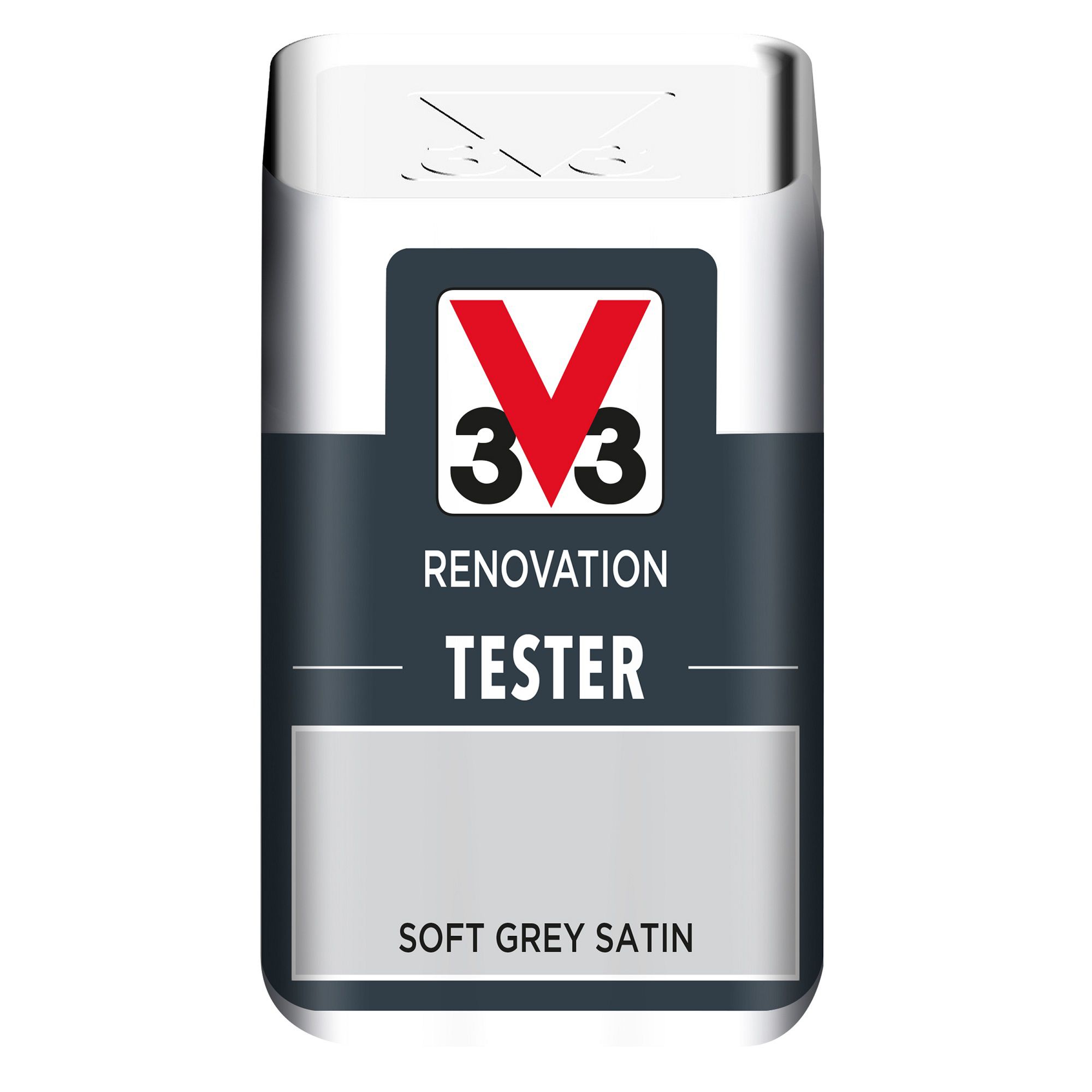 V33 Renovation Soft grey Satin Multisurface paint, 50ml Tester pot DIY at B&Q