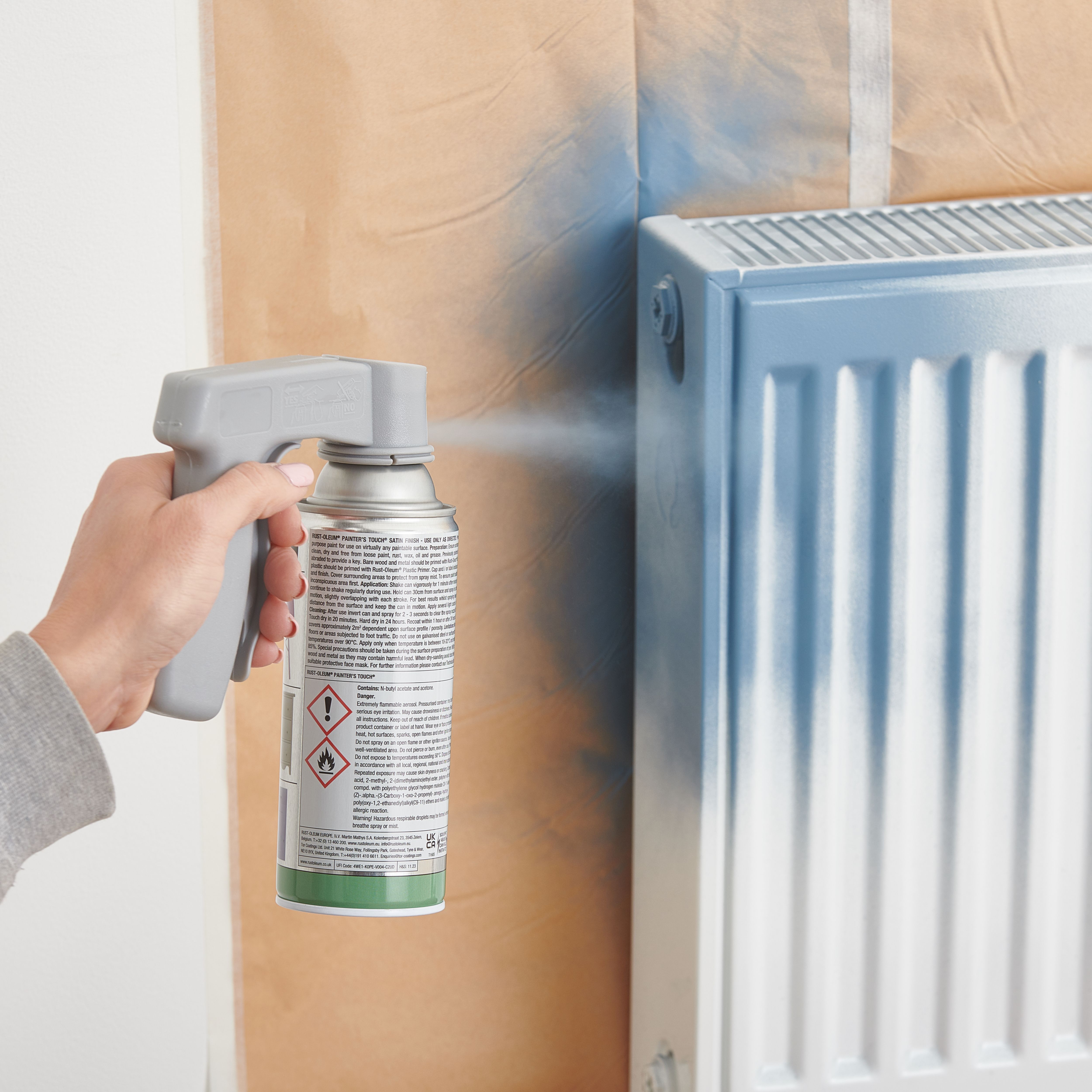 Paint Factory 400ml White Gloss Enamel Appliance Spray Paint - Heat Resistant & Quick Drying