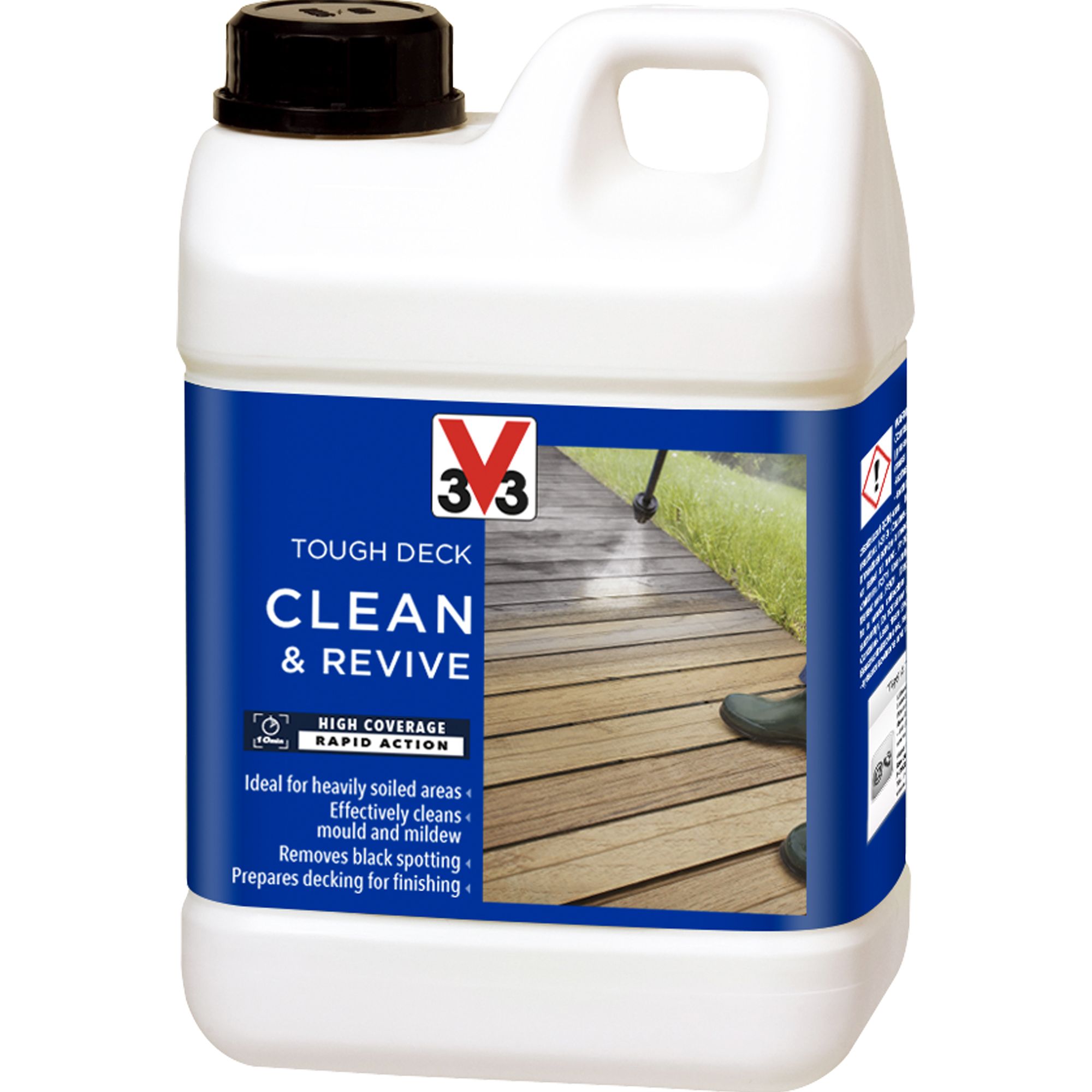 V33 Tough deck Clear Decking Cleaner & reviver, 2L