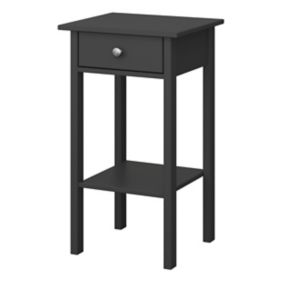 Narrow black deals bedside table