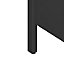 Valenca Satin black MDF 3 Drawer Bedside table (H)699mm (W)400mm (D)382.4mm