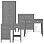 Valenca Satin grey MDF 1 Drawer Bedside table (H)700mm (W)400mm (D)354mm