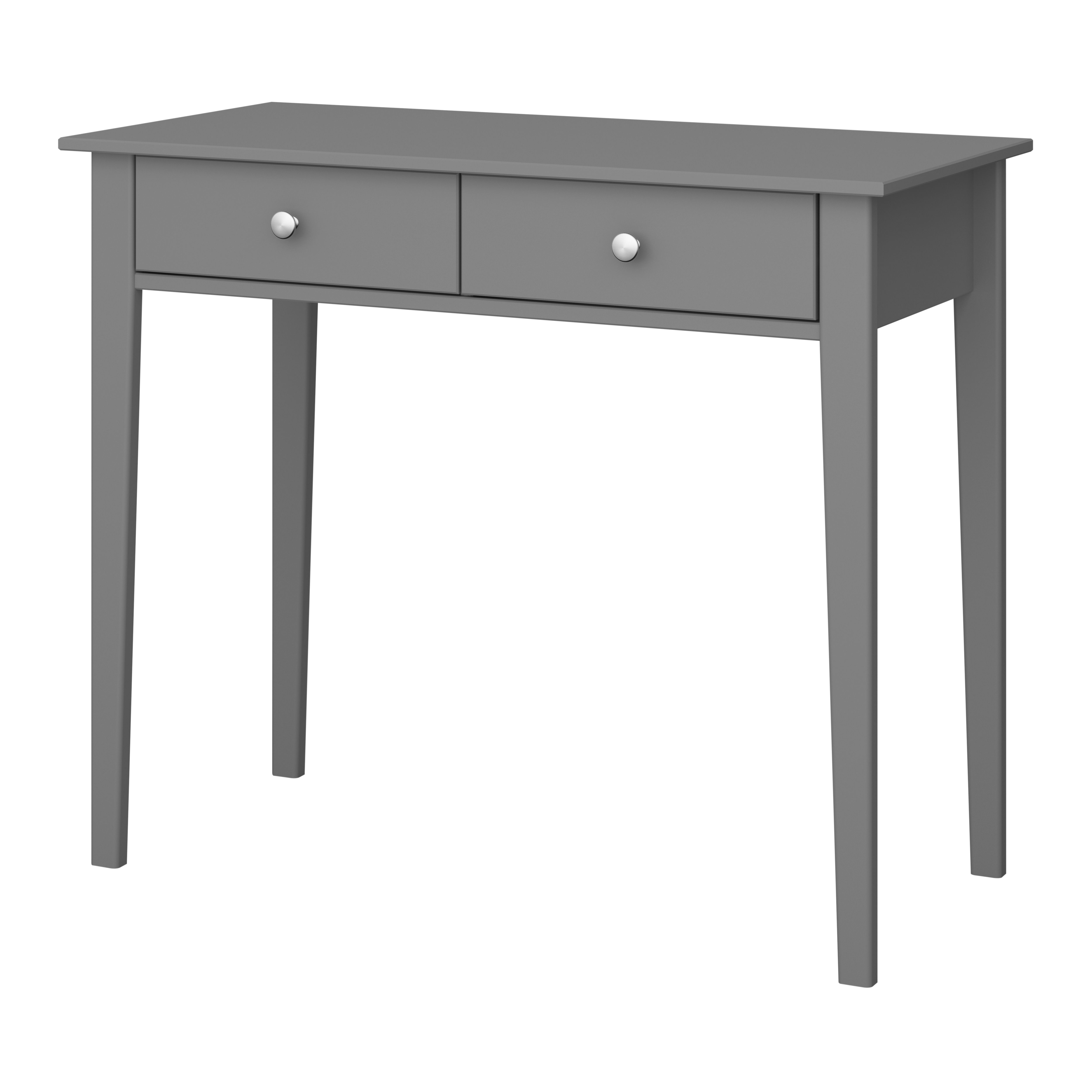 Valenca Satin grey Painted 2 Drawer Dressing table (H)765mm (W)1000mm (D)450mm