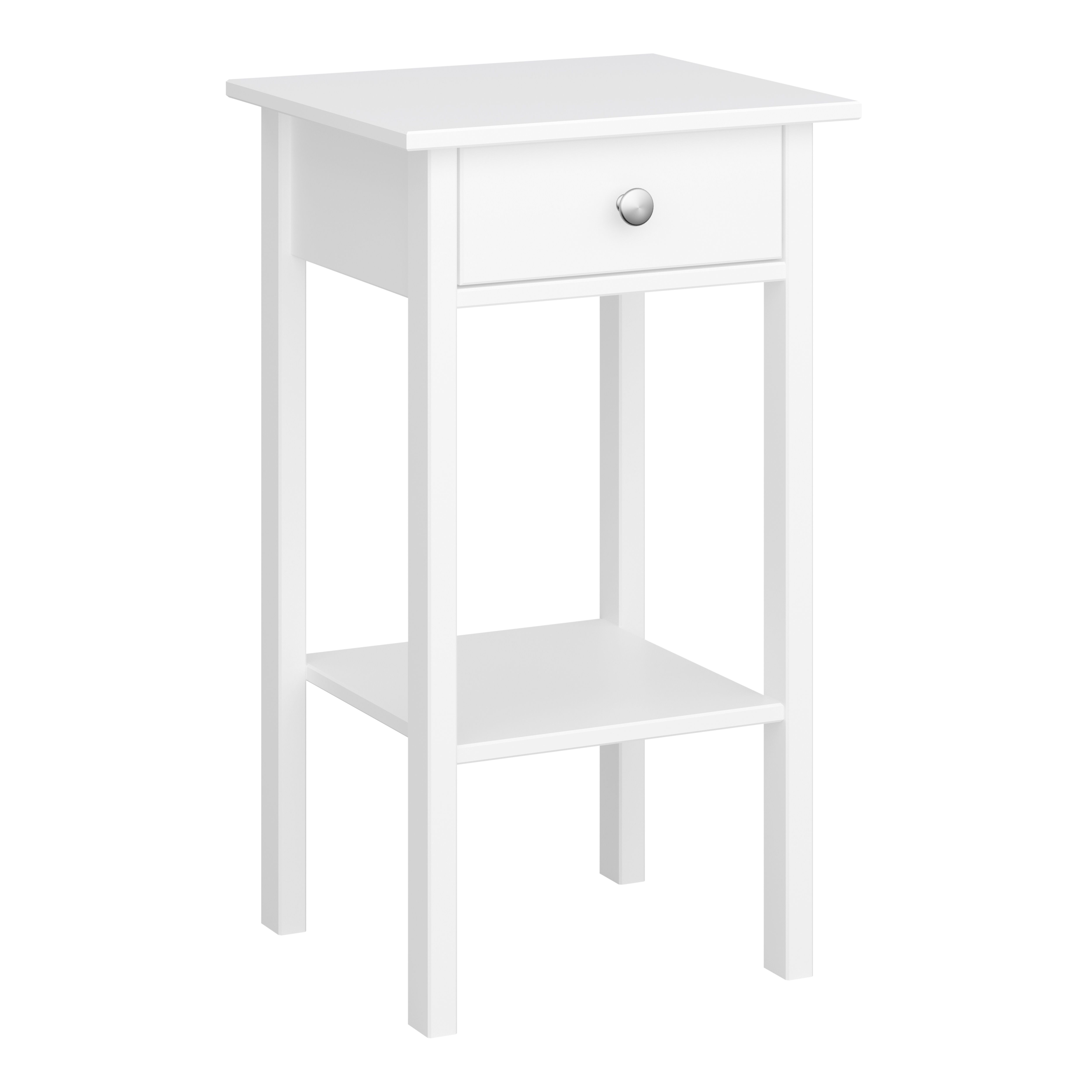 Bedside table store small white