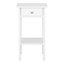 Valenca Satin white MDF 1 Drawer Bedside table (H)700mm (W)400mm (D)354mm