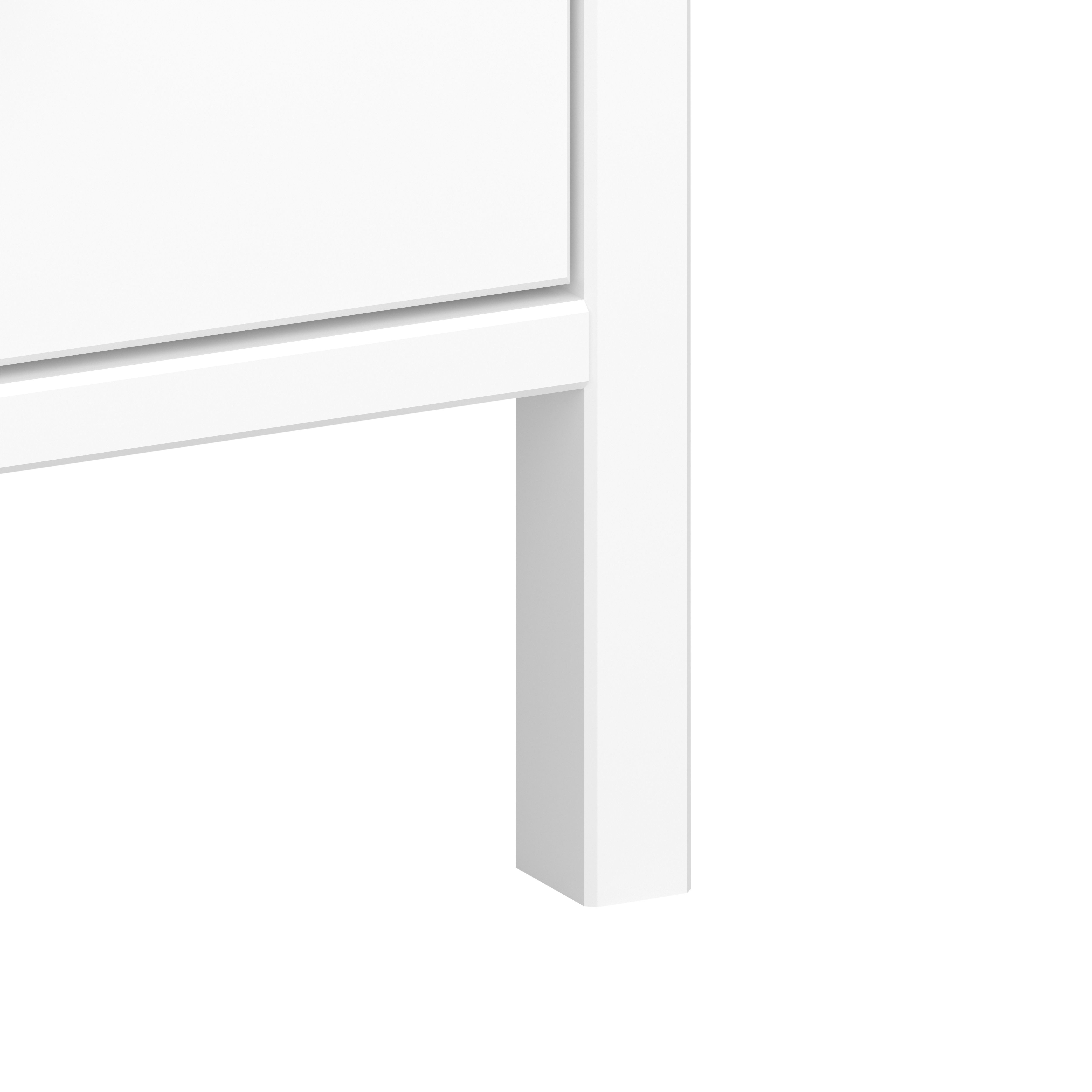 Valenca Satin white MDF 1 Drawer Bedside table (H)700mm (W)400mm (D)354mm