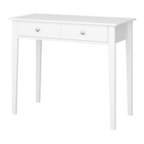 Valenca Satin white Painted 2 Drawer Dressing table (H)765mm (W)1000mm (D)450mm