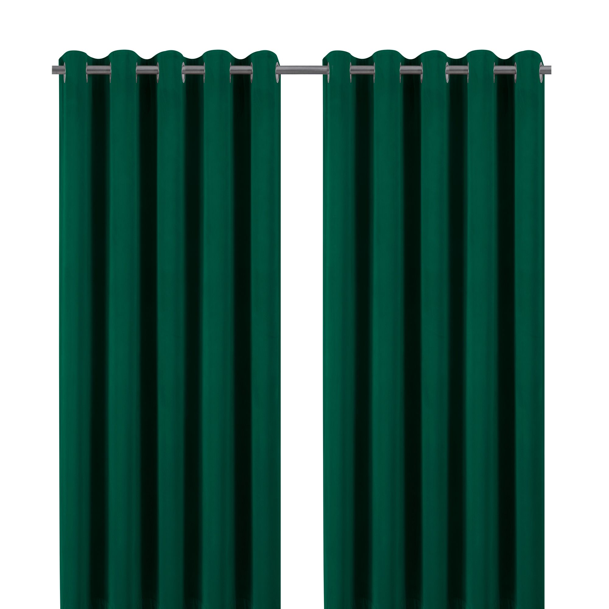 Valgreta Dark green Velvet Lined Eyelet Curtain (W)16.7cm (L)22.8cm, Pair