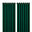 Valgreta Dark green Velvet Lined Eyelet Curtain (W)22.8cm (L)22.8cm, Pair