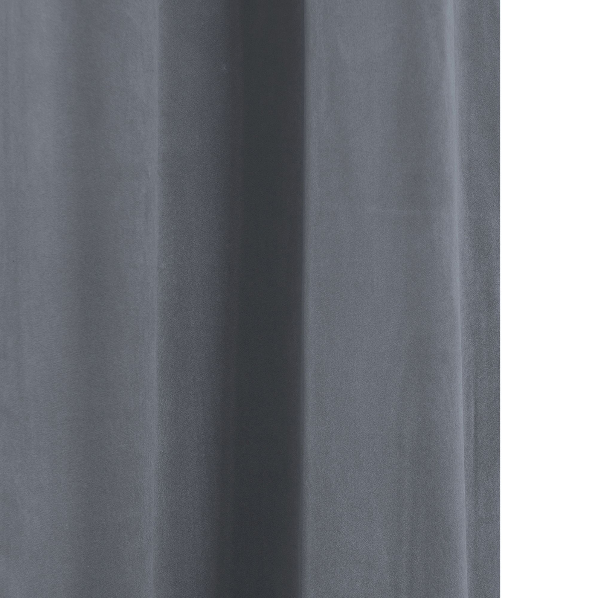 Valgreta Deep navy Velvet Lined Eyelet Curtain (W)117cm (L)137cm, Pair