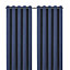 Valgreta Deep navy Velvet Lined Eyelet Curtain (W)167cm (L)228cm, Pair