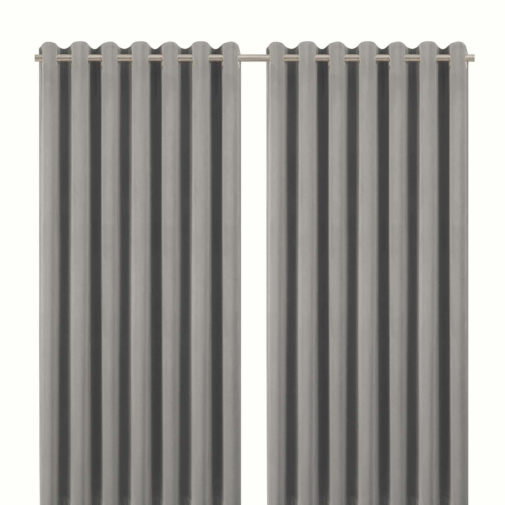 Valgreta Velvet Lined Eyelet Curtain 228cm 228cm Pair