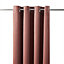Valgreta Old rose Plain Lined Eyelet Curtains (W)167cm (L)228cm, Pair