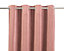 Valgreta Pink Velvet Lined Eyelet Curtain (W)167cm (L)183cm, Pair