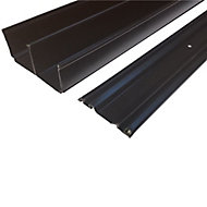 Valla Contemporary Black Sliding wardrobe door track set (L)1200mm (W)550mm