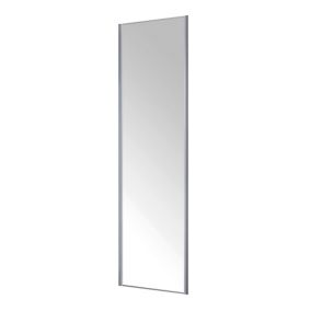 Valla Silver effect Mirrored Sliding Wardrobe Door (H)2260mm (W)772mm