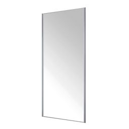 Valla Silver effect Mirrored Sliding Wardrobe Door (H)2260mm (W)922mm