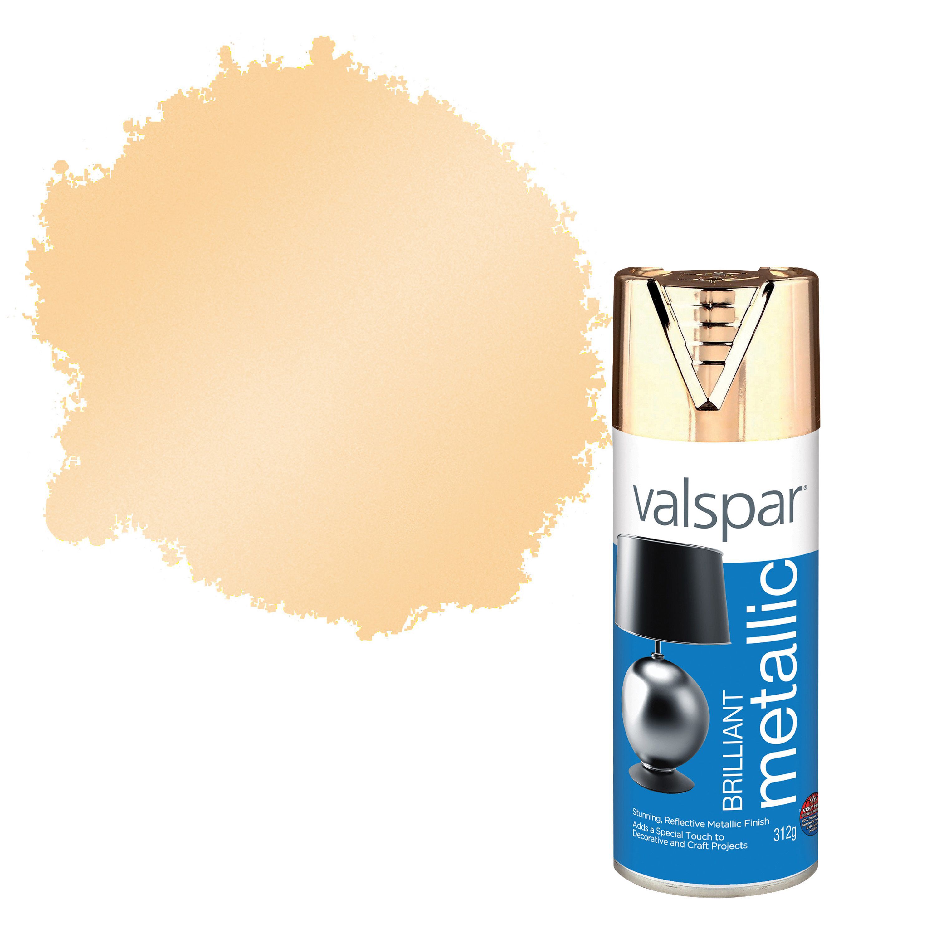 Valspar Brilliant gold effect Metallic Spray paint 400 ml DIY at B&Q