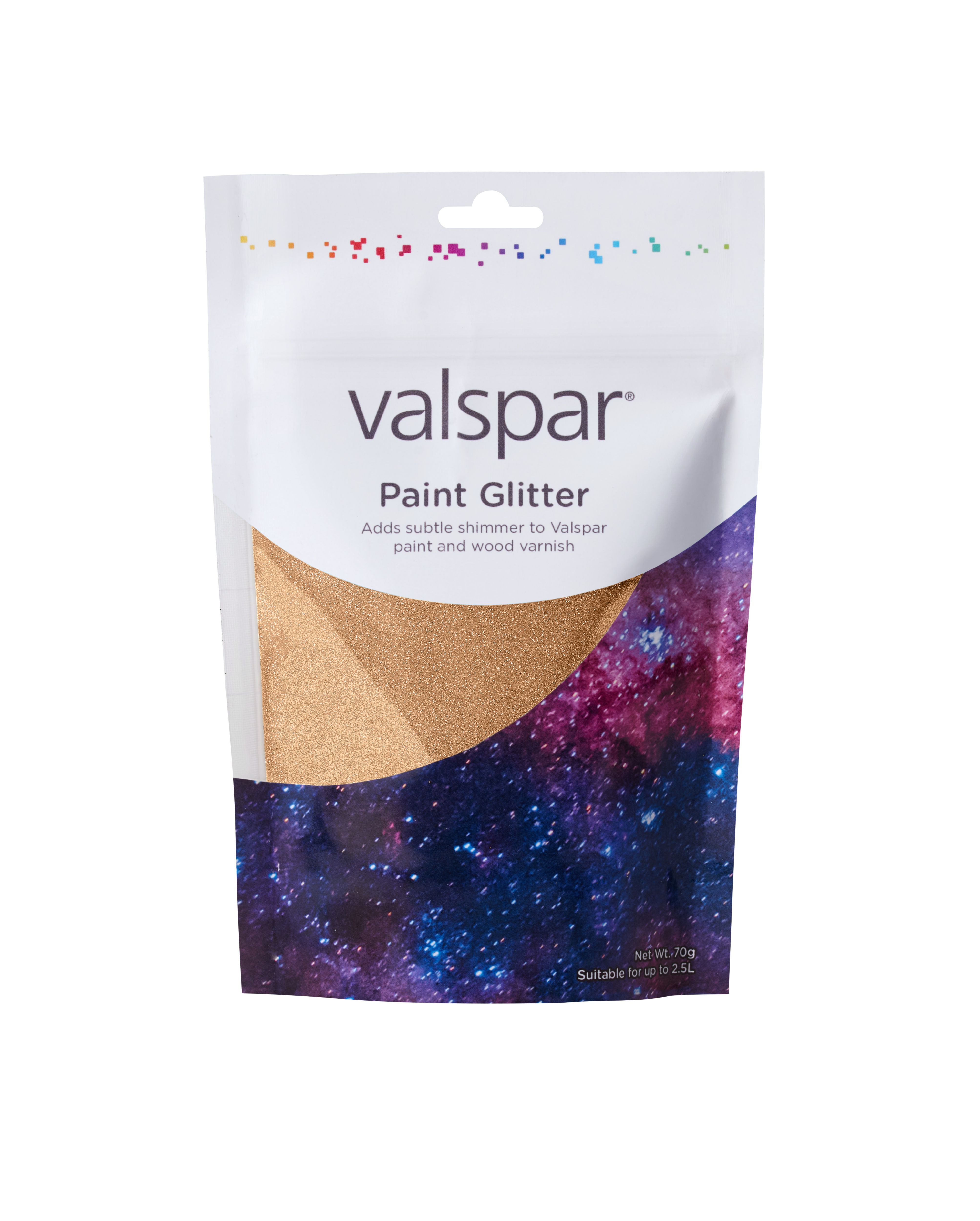 Valspar Bronze effect Paint Glitter Packet, 70g