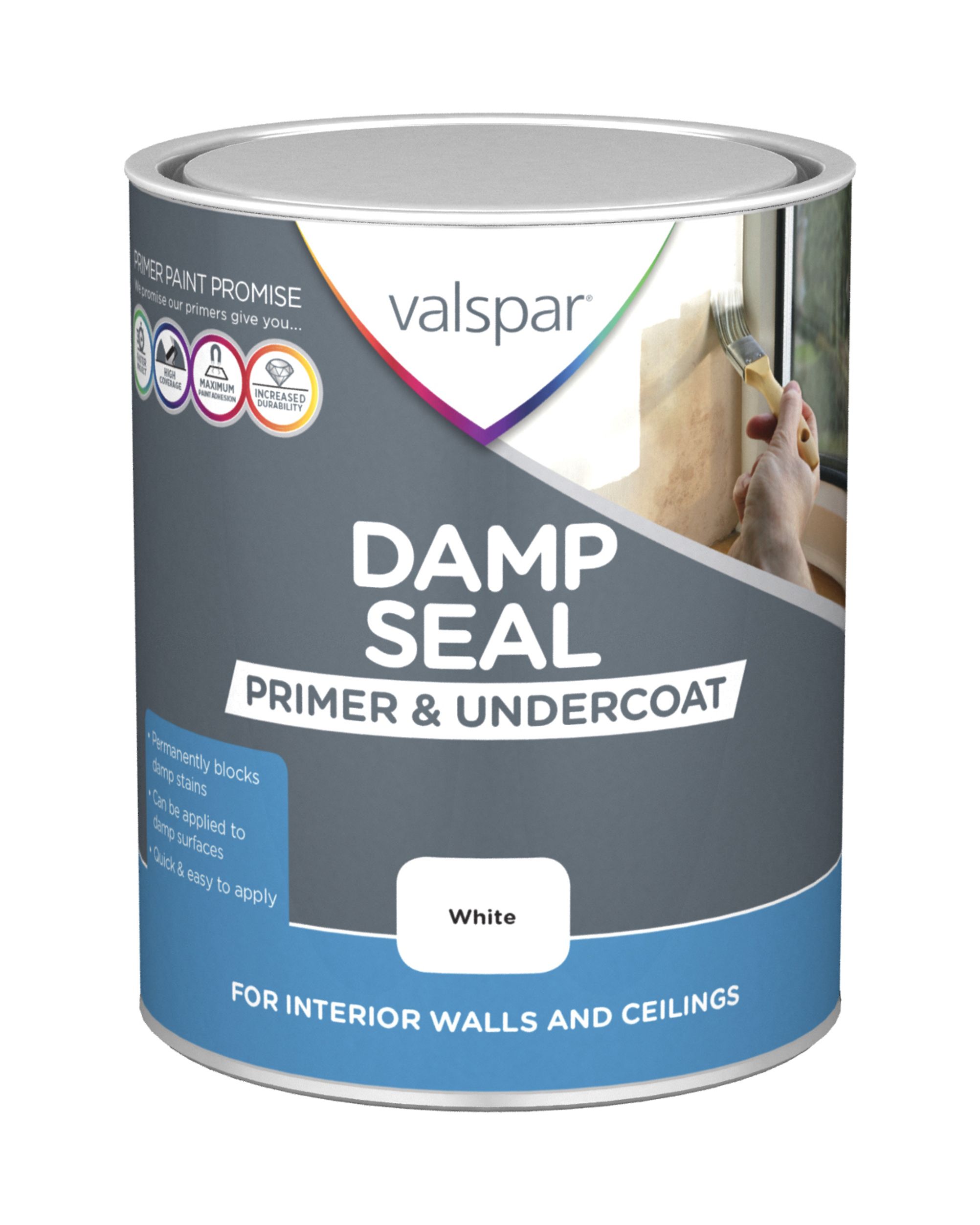 Valspar Damp Seal White Primer & Undercoat, 750ml | DIY At B&Q