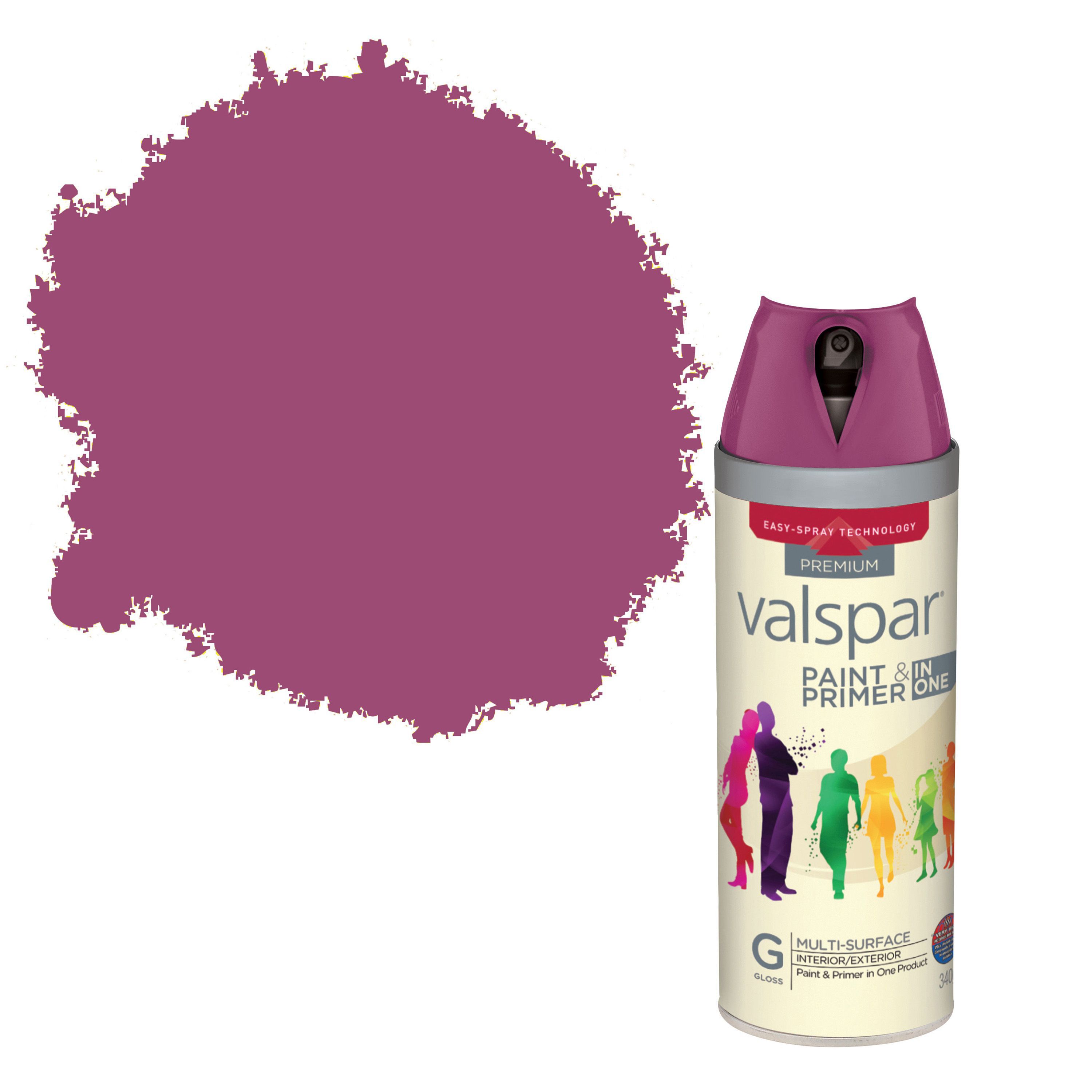 Valspar Premium Beet beat Gloss Spray paint 400 ml DIY at B&Q