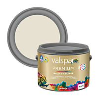 Valspar Premium Walls & Ceilings Interior Matt Emulsion, Base A, 2.5L Brushed Cotton R82A