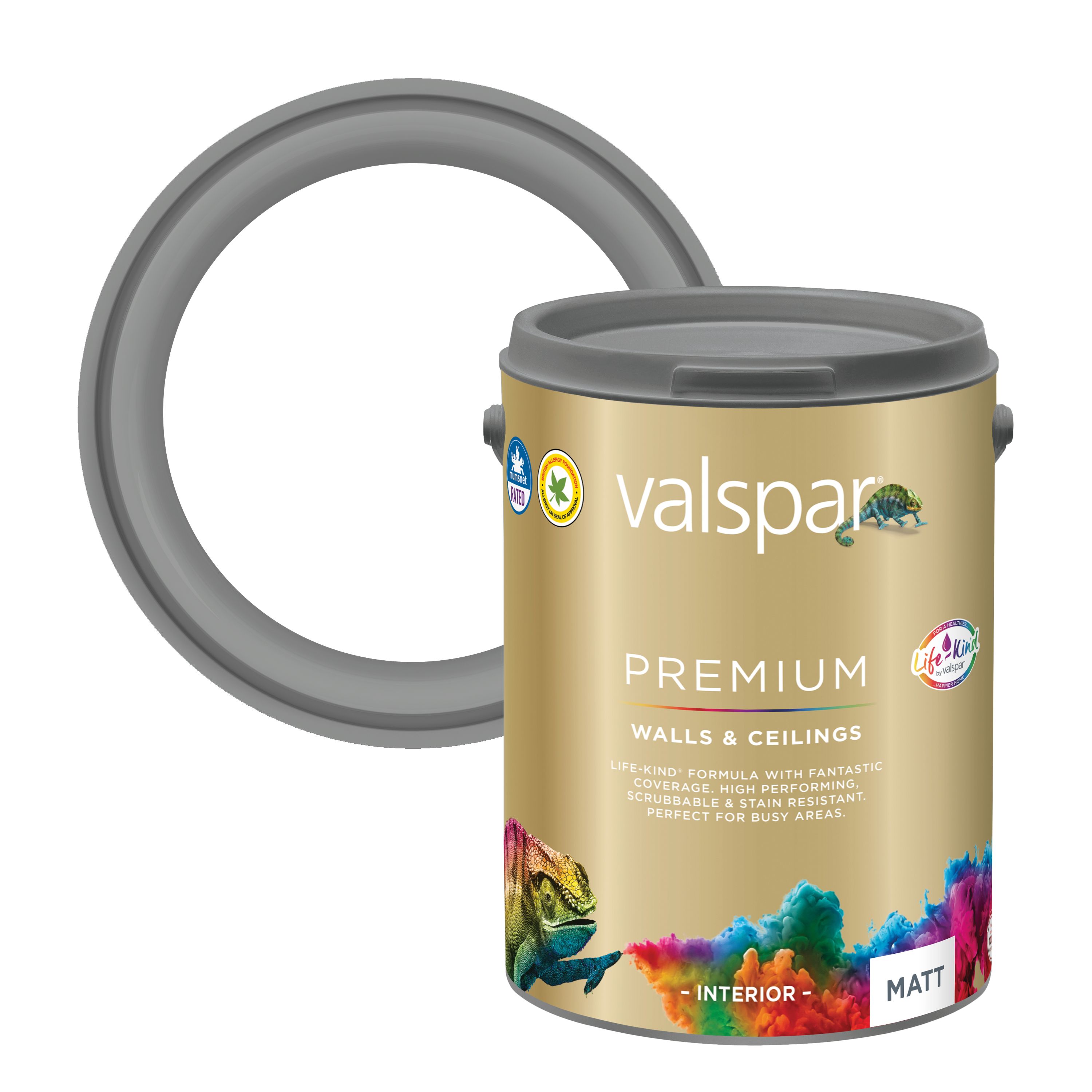 Valspar Premium Walls & Ceilings Interior Matt Emulsion, Base A, 5L