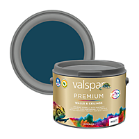 Valspar Premium Walls & Ceilings Interior Matt Emulsion, Base C, 2.5L Blue Dusk W30b