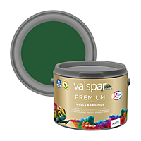 Valspar Premium Walls & Ceilings Interior Matt Emulsion, Base C, 2.5L Emerald Temple R247A