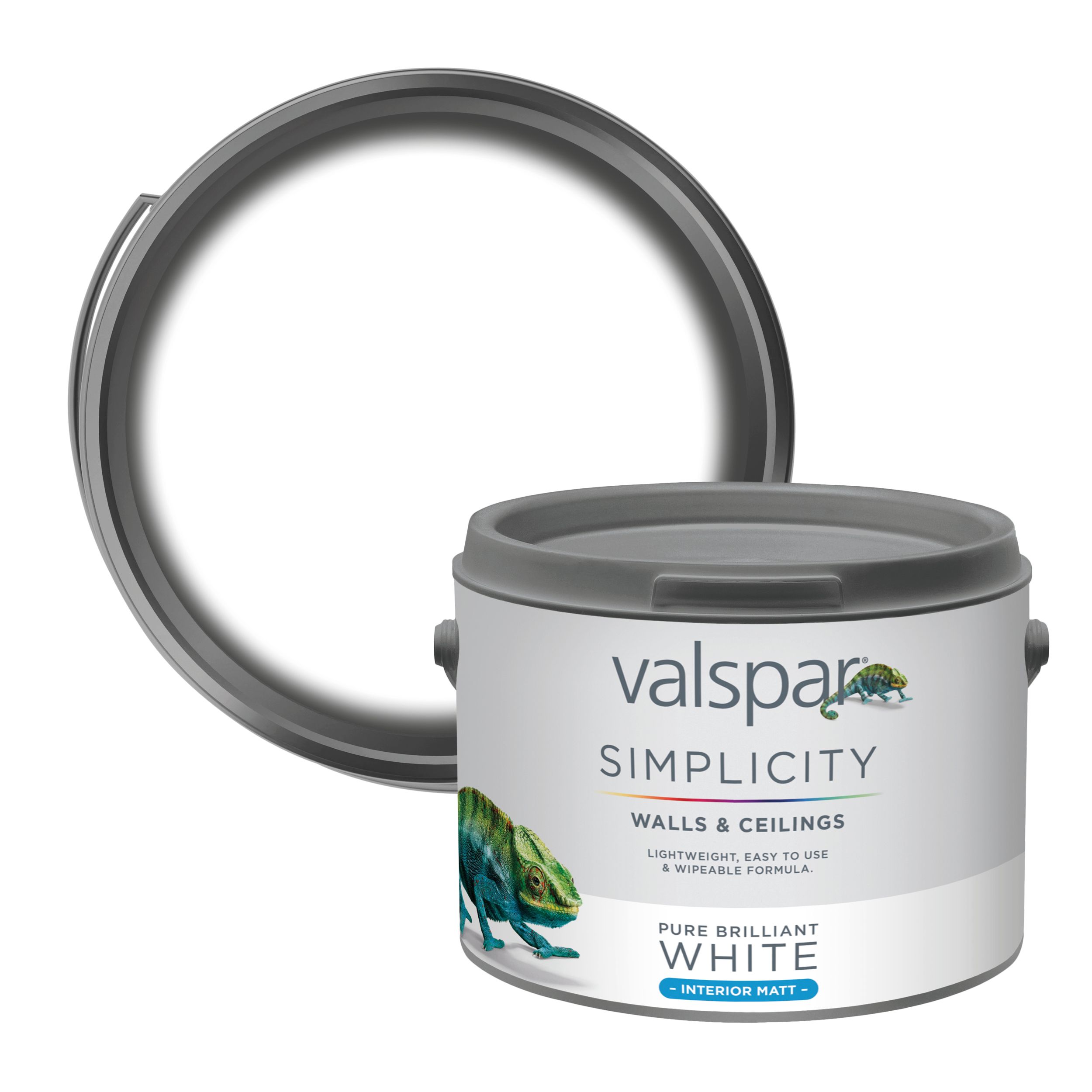 Valspar Simplicity Walls & Ceilings Pure Brilliant White Matt Emulsion ...