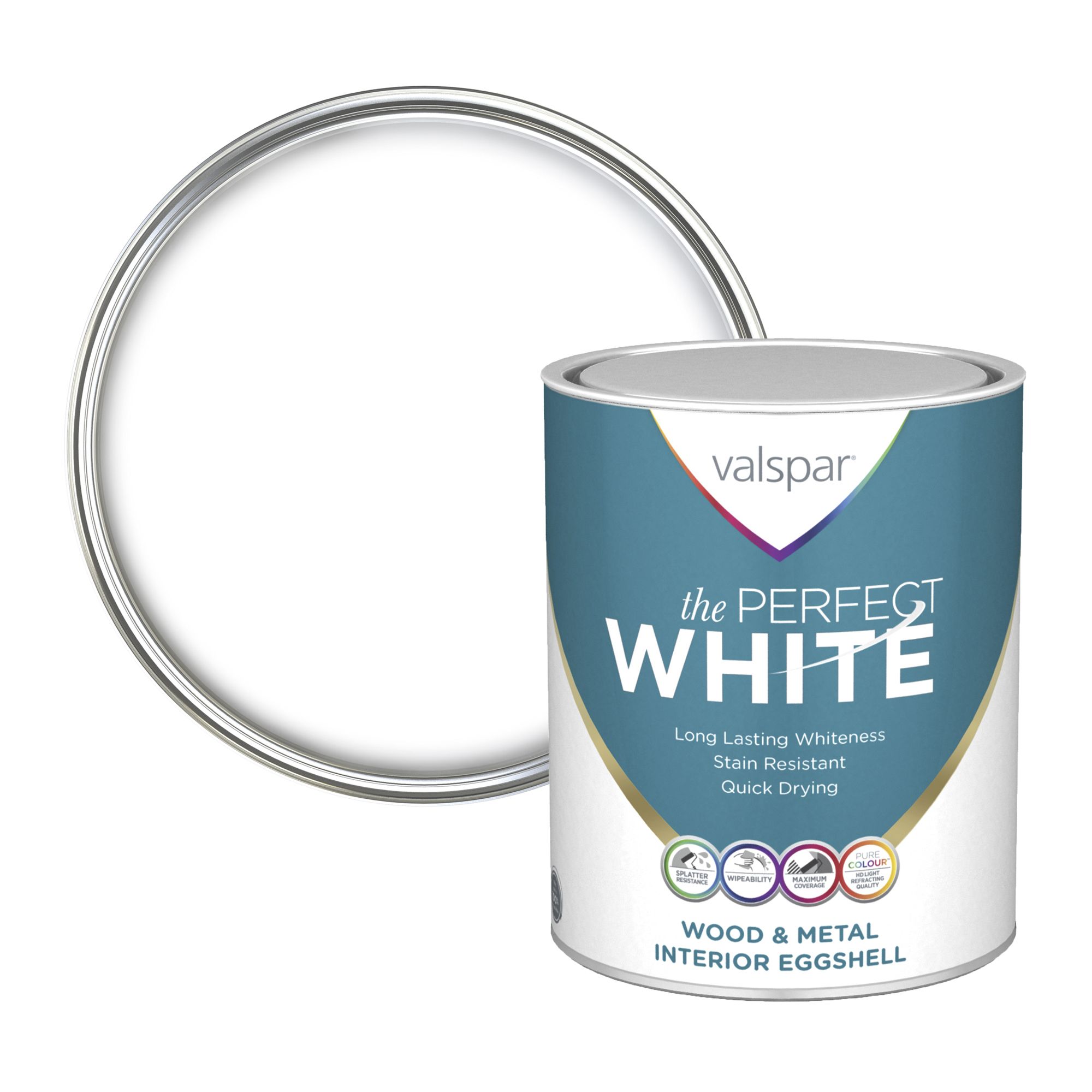 Valspar The perfect white Eggshell Metal & wood paint, 750ml DIY at B&Q