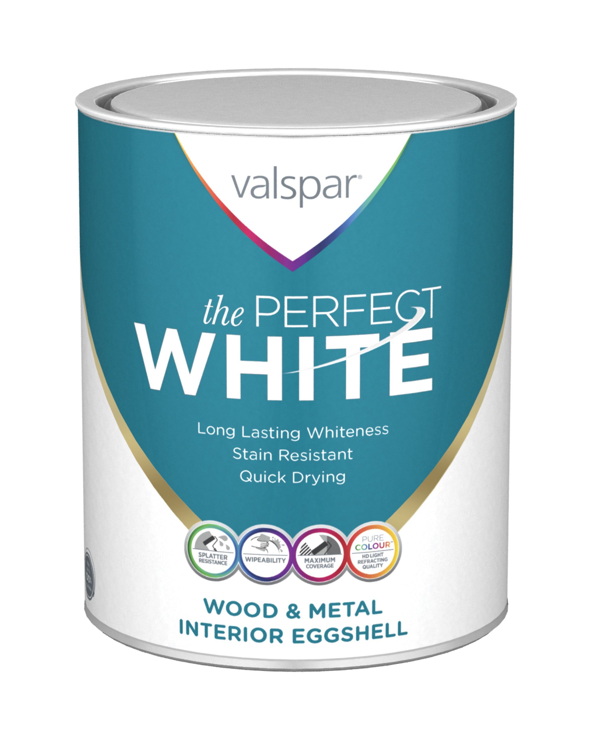 Valspar The perfect white Eggshell Metal & wood paint, 750ml