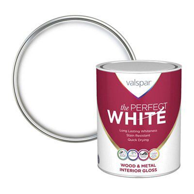 Valspar The perfect white Gloss Metal & wood paint, 750ml