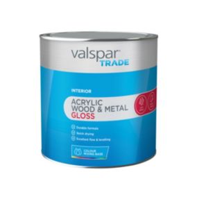 Valspar Trade Acrylic Wood & Metal Interior Multi-surface Gloss Paint, Base C, Base C, 2.5L