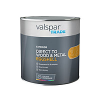 Valspar Trade Exterior Direct to Wood & Metal Eggshell Paint, Base 2, Base 2, 2.5L