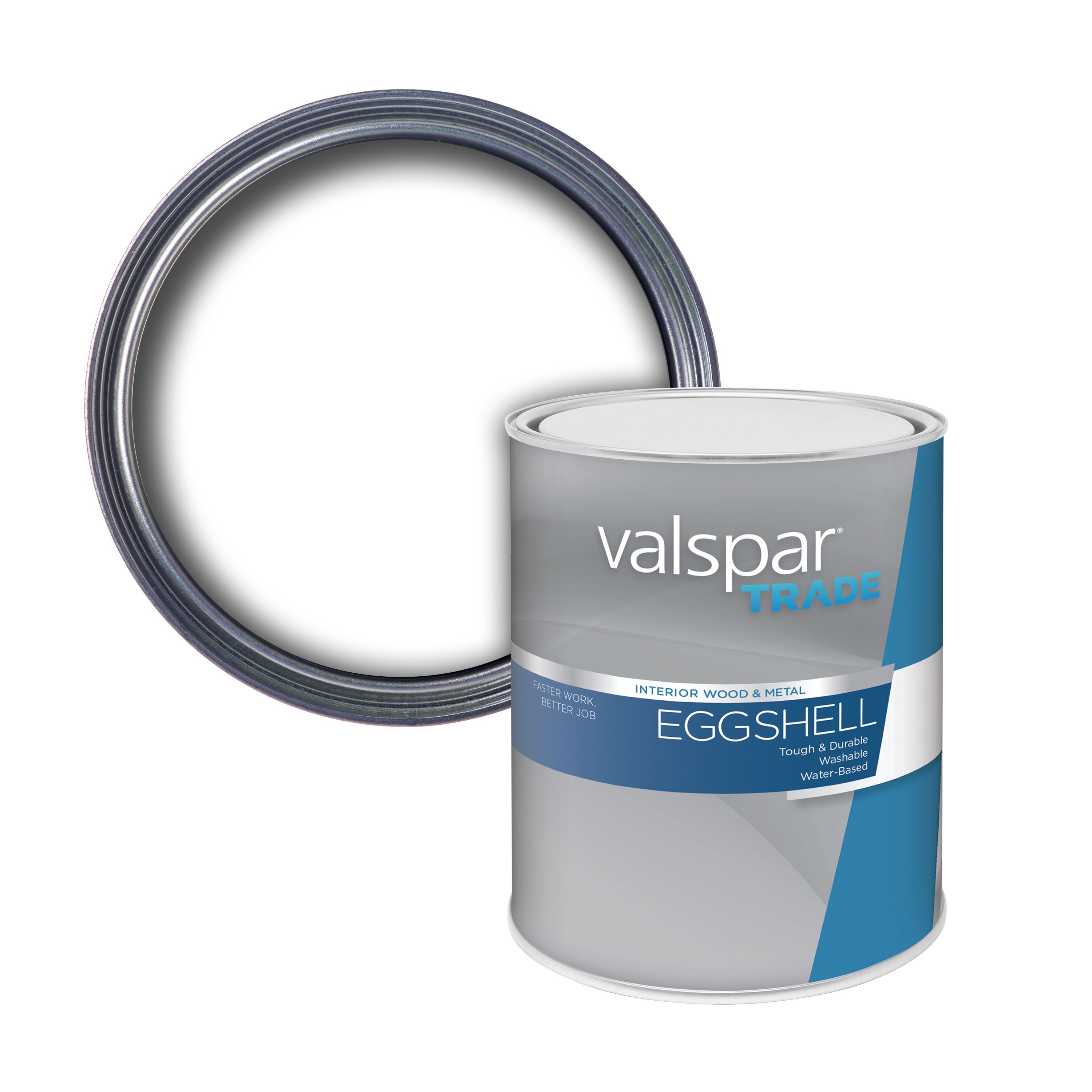 Valspar Trade Interior Metal & wood Eggshell Paint & primer, Base C, 1L