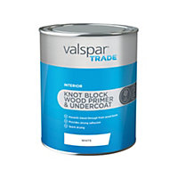Valspar Trade Knot Block White Matt Wood Primer, 1L