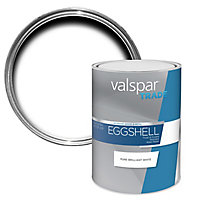 Valspar Trade Pure brilliant white Eggshell Metal & wood paint, 5L