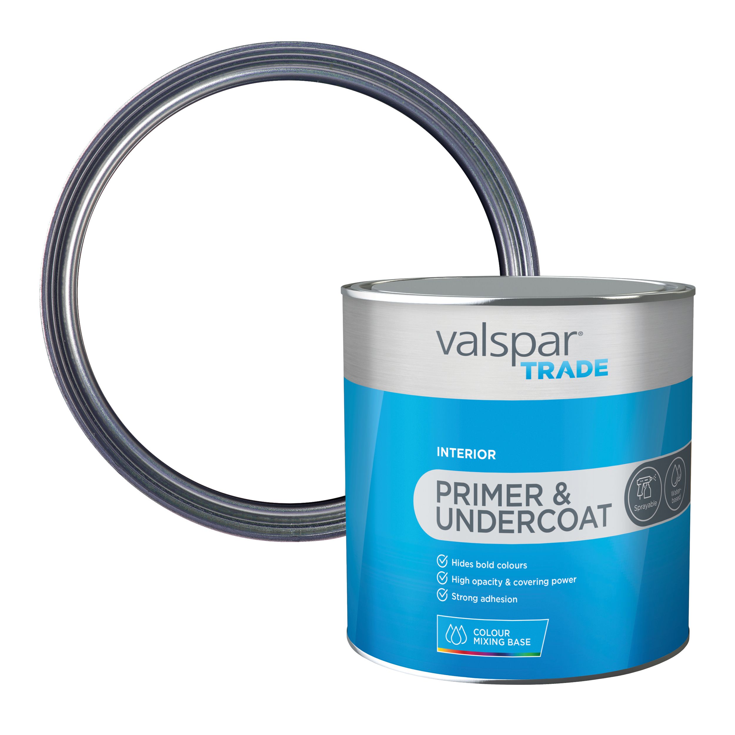 Valspar Trade Tintable Interior Wall & ceiling Matt Primer, White, 2.5L